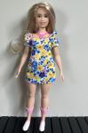 Mattel - Barbie - Fashionistas #208 - Floral Dress - Petite Curvy - кукла